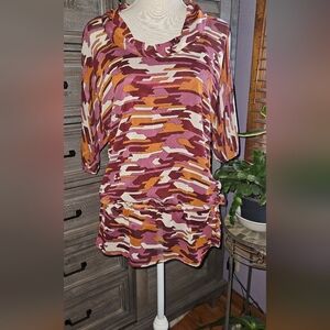 Women's Camouflage Print Top